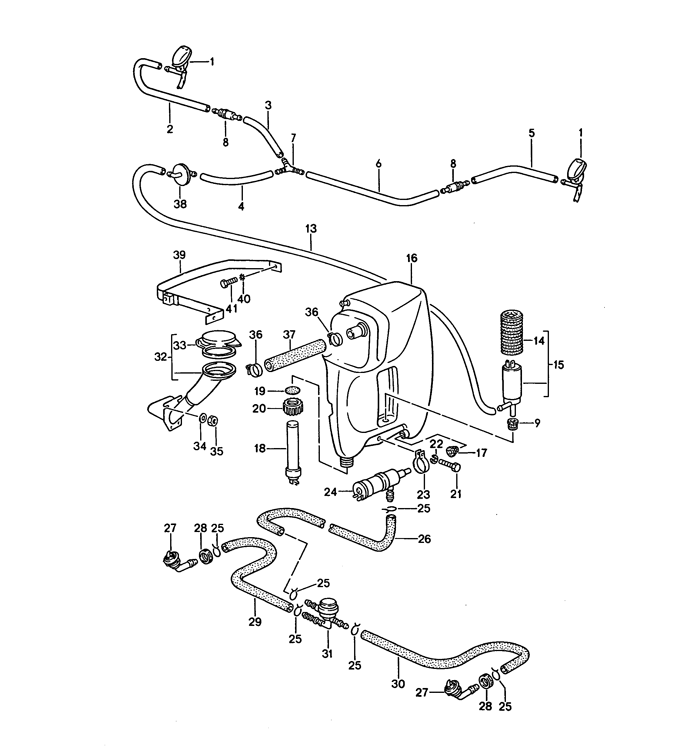 Windscreen Washer System Headlight Washer System porsche boxster fuse board 